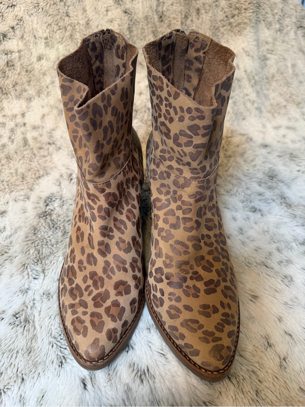 Matisse Leopard Print Ankle Boots in Brown